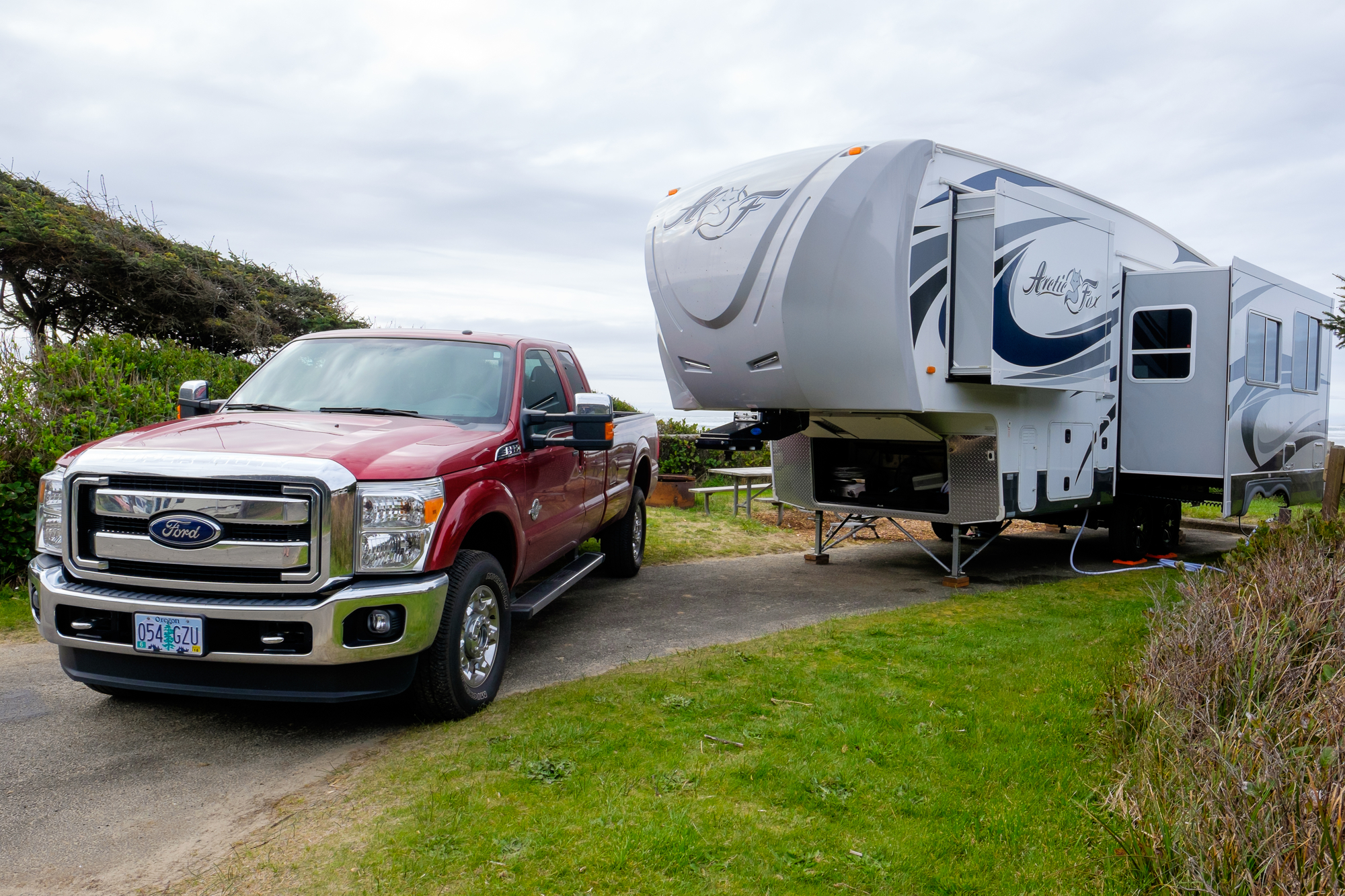 Ford Truck with Arctic Fox Fifth Wheel