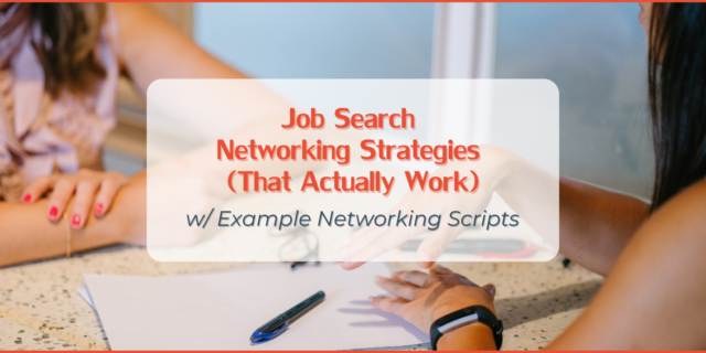 Job Search Networking Strategies That Work 142